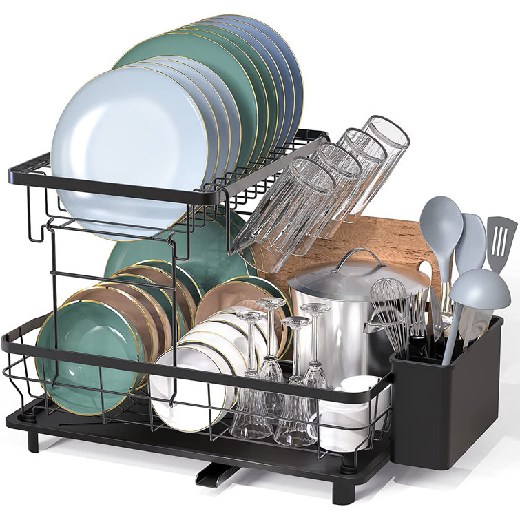 Draining board dish online rack